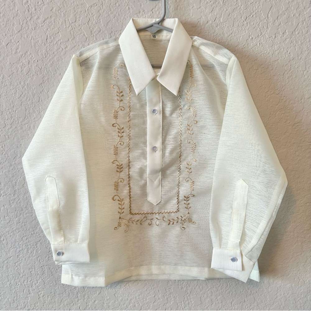 Elegant White Kids Shirt - Picture 7 of 15